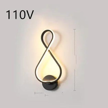 Nordic LED Wall Lamp for Bedroom and Bedside Minimalist Design Modern Energy Efficient Lighting Fixture by null