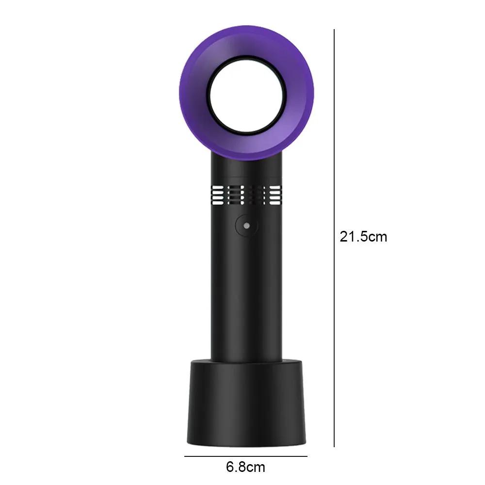 Mini Portable Folding Desk Fan USB Rechargeable Cooler For Travel And Office Black Compact Handheld Air Cooling Device by null