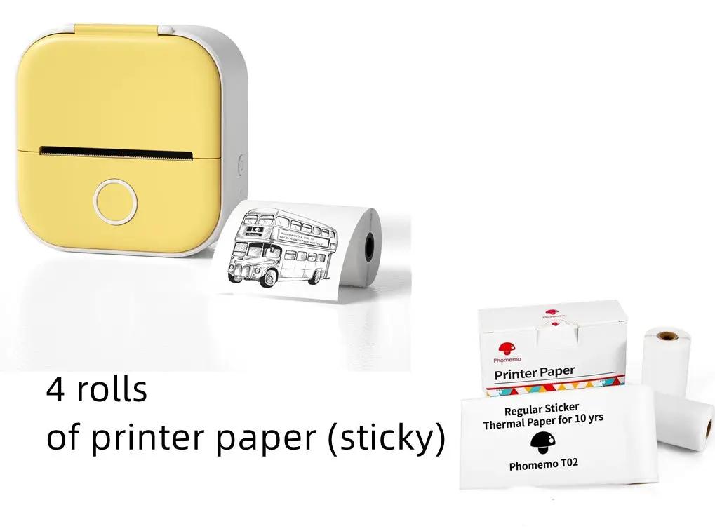 Portable Mini Thermal Label Printer Home Photo Printer Student Wrong Question Printer Bluetooth-compatible Mini Label Printer Price Tag by null