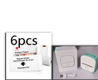 Portable Mini Thermal Label Printer Home Photo Printer Student Wrong Question Printer Bluetooth-compatible Mini Label Printer Price Tag by null