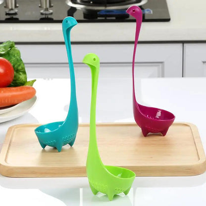 Cute Dinosaur Standing Spoon For Kids Kitchen Durable Food Grade PP Utensil Featuring Cartoon Dinosaur Design by null
