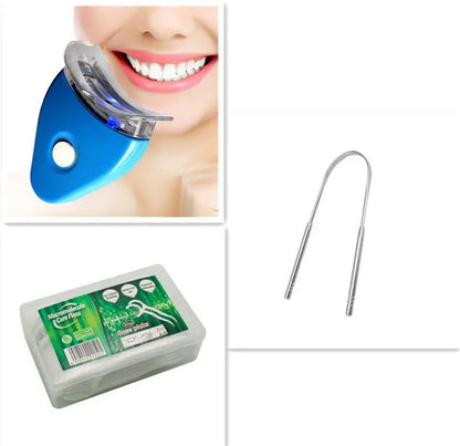 Oral Gel Teeth Whitening Whitener LED Light Dental Bleaching At Home Whitening System by null
