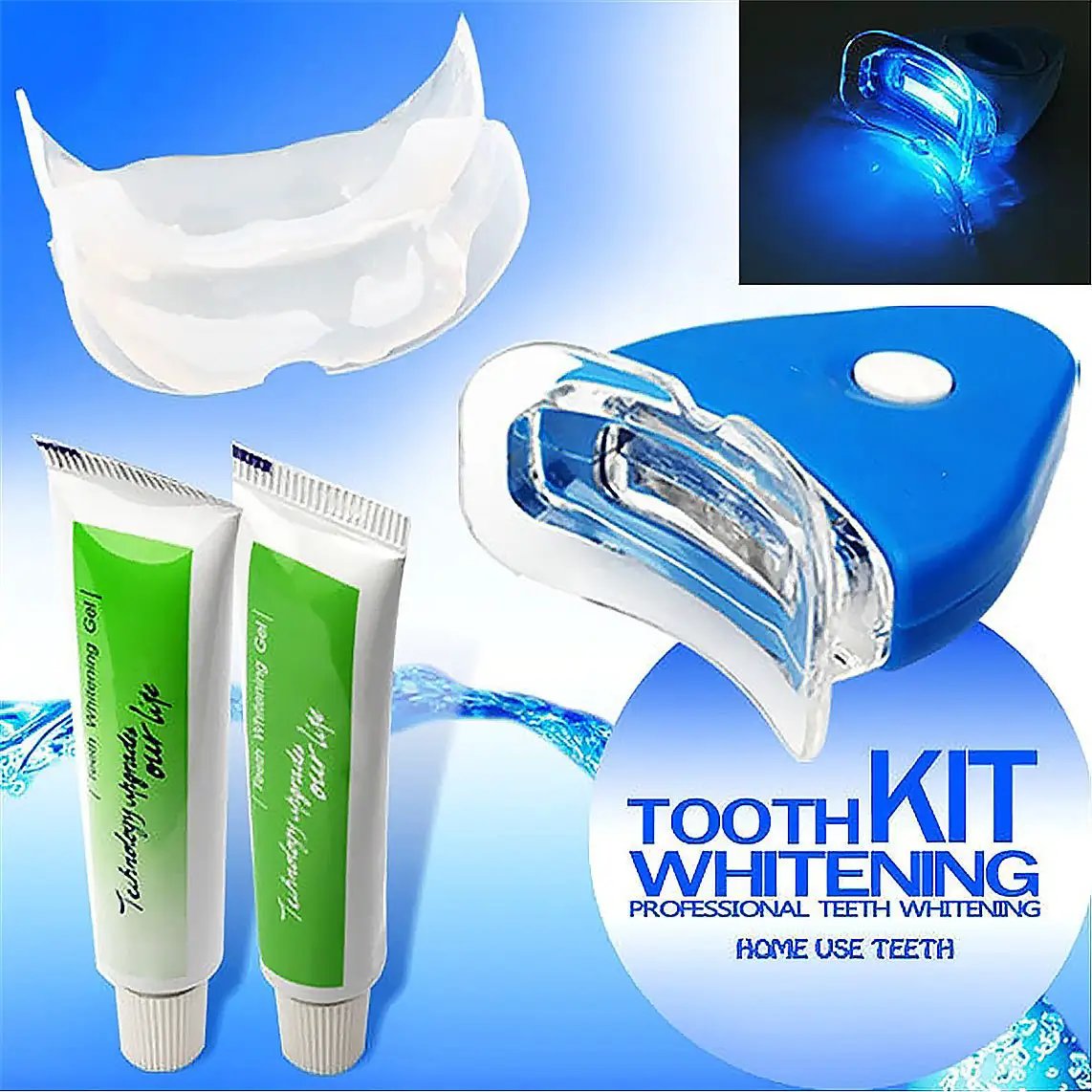 Oral Gel Teeth Whitening Whitener LED Light Dental Bleaching At Home Whitening System by null