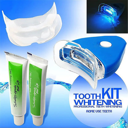 Oral Gel Teeth Whitening Whitener LED Light Dental Bleaching At Home Whitening System by null