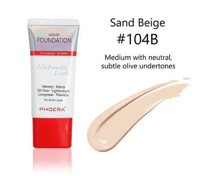 Matte Silky Liquid Foundation For Natural Look With Lightweight Buildable Coverage From Sheer To Full by null
