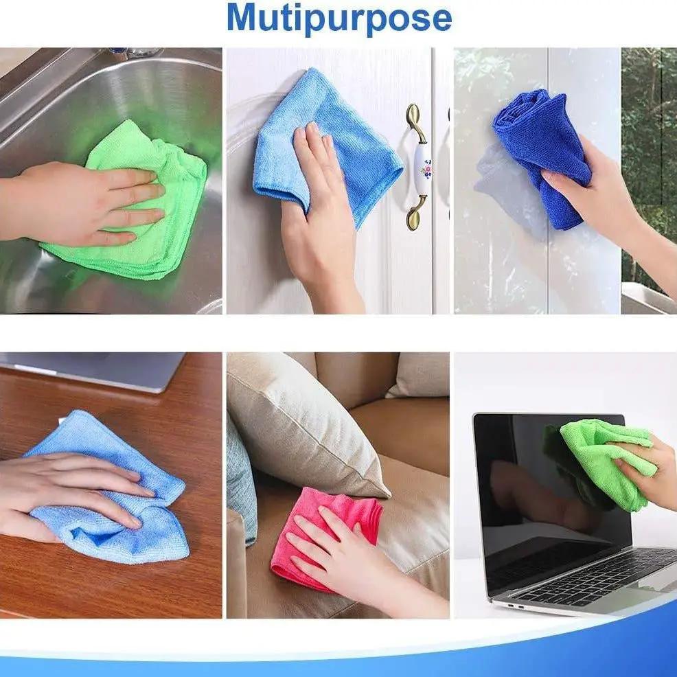 Ultra Absorbent Kitchen And Car Cleaning Cloth Towels Set For Spills Dishes Counters And Surfaces by null