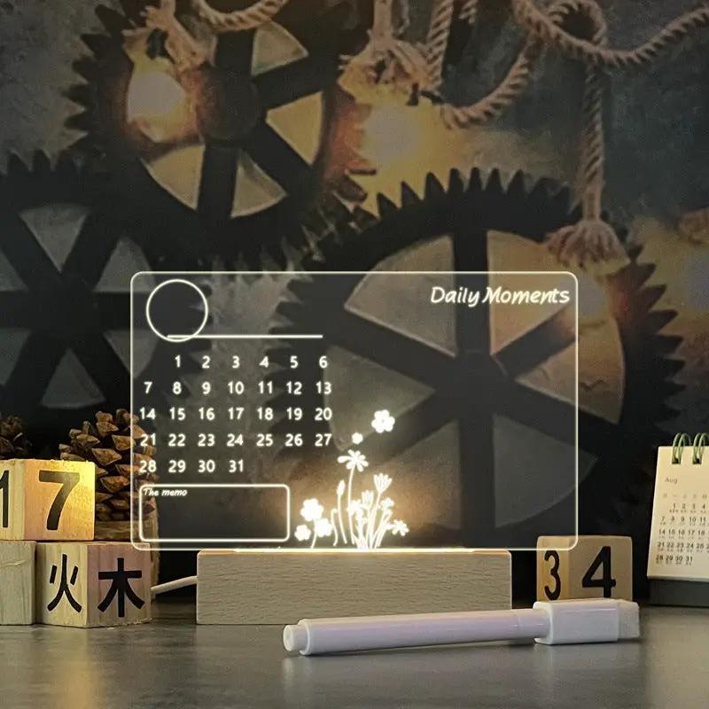 Creative Note Board Creative Led Night Light USB Message Board Holiday Light With Pen Gift For Children Girlfriend Decoration Night Lamp by null