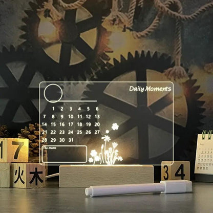 Creative Note Board Creative Led Night Light USB Message Board Holiday Light With Pen Gift For Children Girlfriend Decoration Night Lamp by null