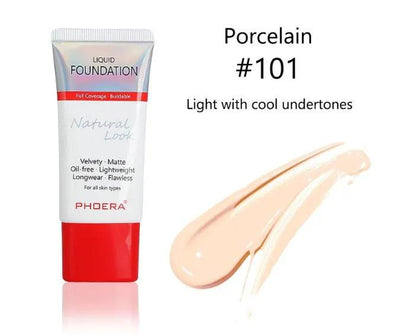Matte Silky Liquid Foundation For Natural Look With Lightweight Buildable Coverage From Sheer To Full by null