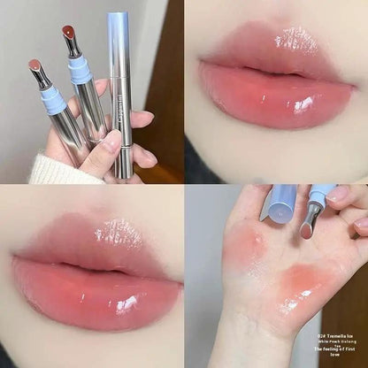 Reflective Lip Gloss And Shimmer Lipstick Set With Mirror Water Light Finish For Brilliant Lip Shine And Fuller Look by null