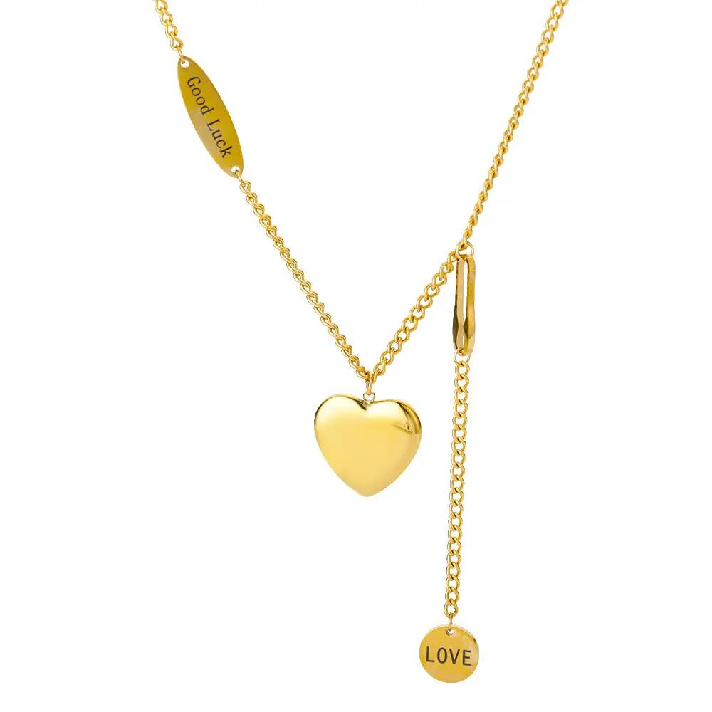 Fashion Jewelry Multilayer Heart Pendant Necklaces For Women Stainless Steel Chain Choker Zircon Moon Star Necklace Femme Wedding Jewelry Gift by Zeny Home & Beauty