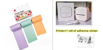 Portable Mini Thermal Label Printer Home Photo Printer Student Wrong Question Printer Bluetooth-compatible Mini Label Printer Price Tag by null