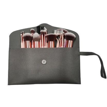 Portable 16-Piece Makeup Brush Set for Beginners by null