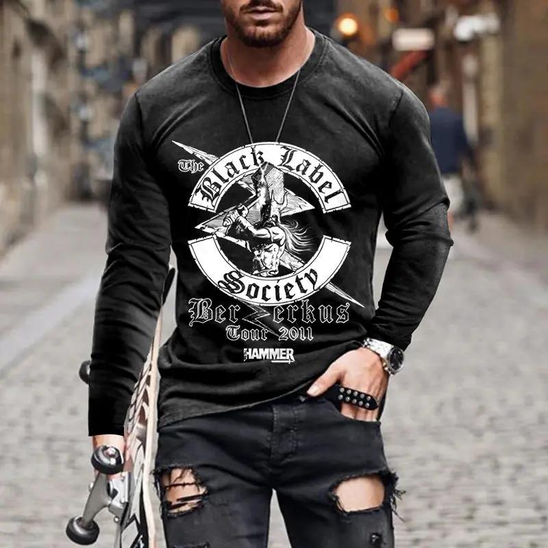 Men's Long-sleeved T-shirts Thin Tops Trendy Clothes by Zeny Home & Beauty