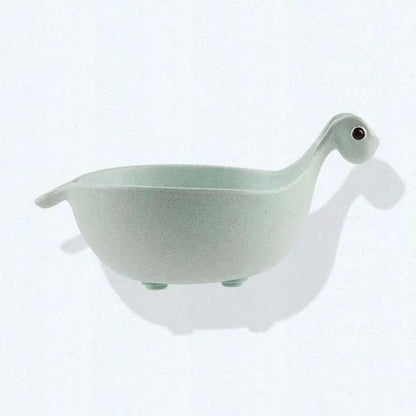 Eco Friendly Wheat Straw Dinosaur Bowls for Babies Cute Tiny Dinosaur Shaped Bowls Non Slip Base Lightweight by null