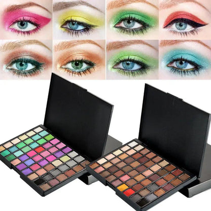 Portable Professional 54 Color Eyeshadow Palette for Makeup Natural Shimmer and Matte Finishes by null