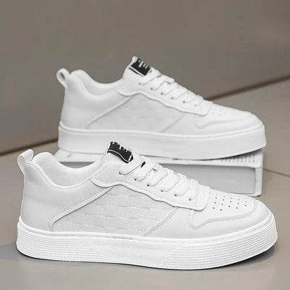 Casual Lace-up Sneakers Men Fashion Breathable Plaid Flats Shoes by Zeny Home & Beauty