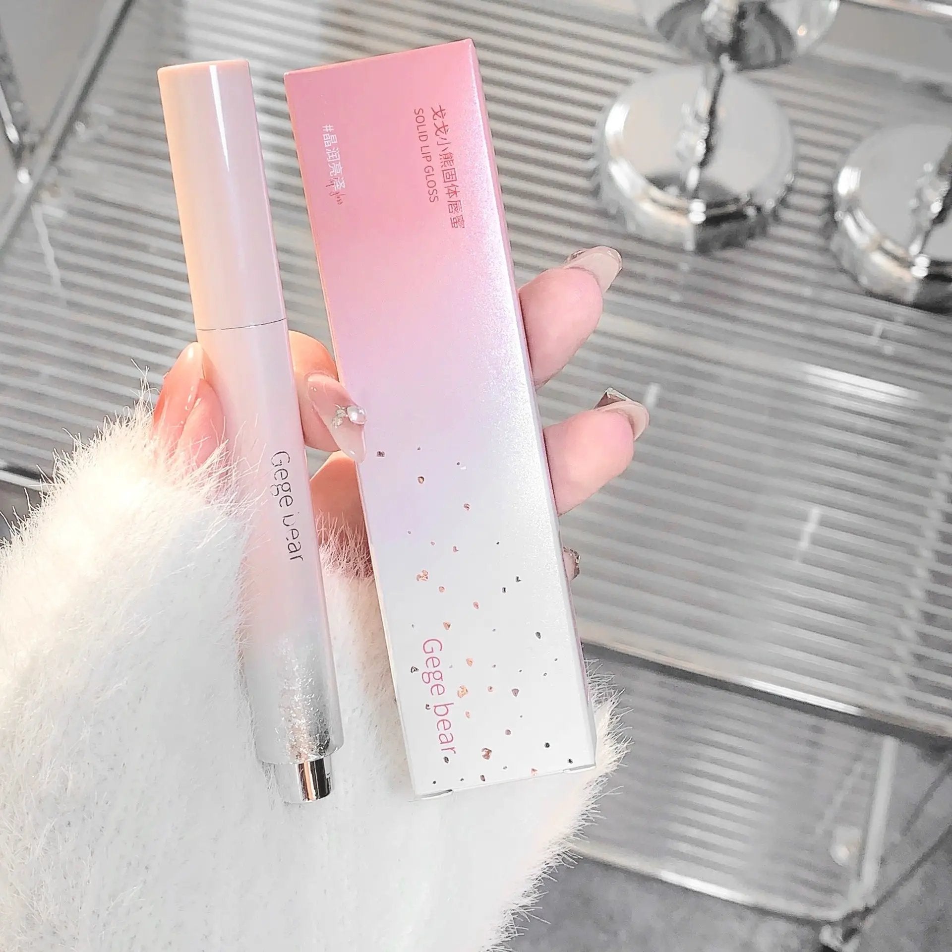Water Light Pressed Lipstick With Solid Gloss Mirror Shine For High Shine Lip Makeup by null