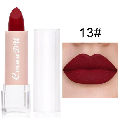CmaaDu15 Color Matte Lipstick And Waterproof Moisturizing Lip Gloss Set With Seven Color Variants A To G by null