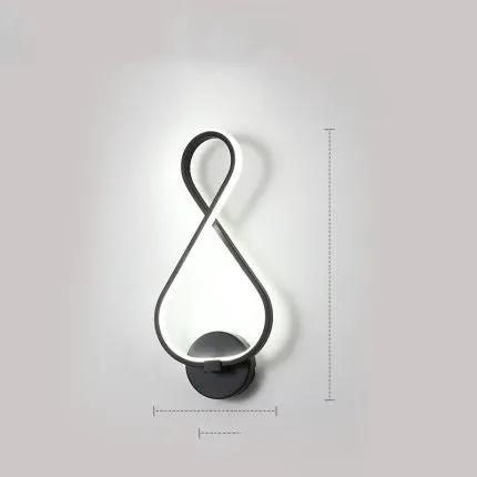 Nordic LED Wall Lamp for Bedroom and Bedside Minimalist Design Modern Energy Efficient Lighting Fixture by null