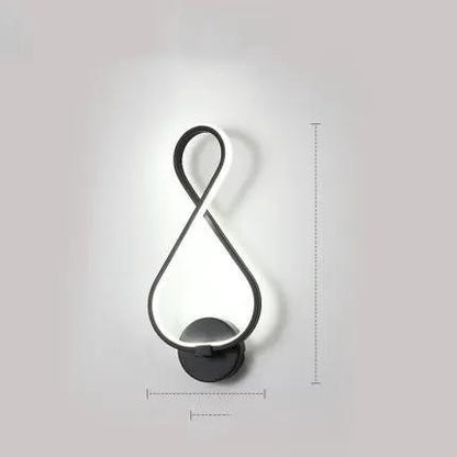 Nordic LED Wall Lamp for Bedroom and Bedside Minimalist Design Modern Energy Efficient Lighting Fixture by null