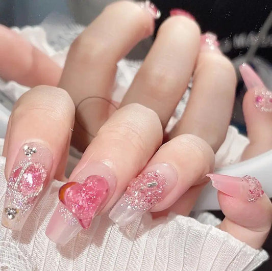 Summer Strawberry False Nail Wraps Set For Easy At Home Manicure Bright Colorful Nails Without Salon Visit by null
