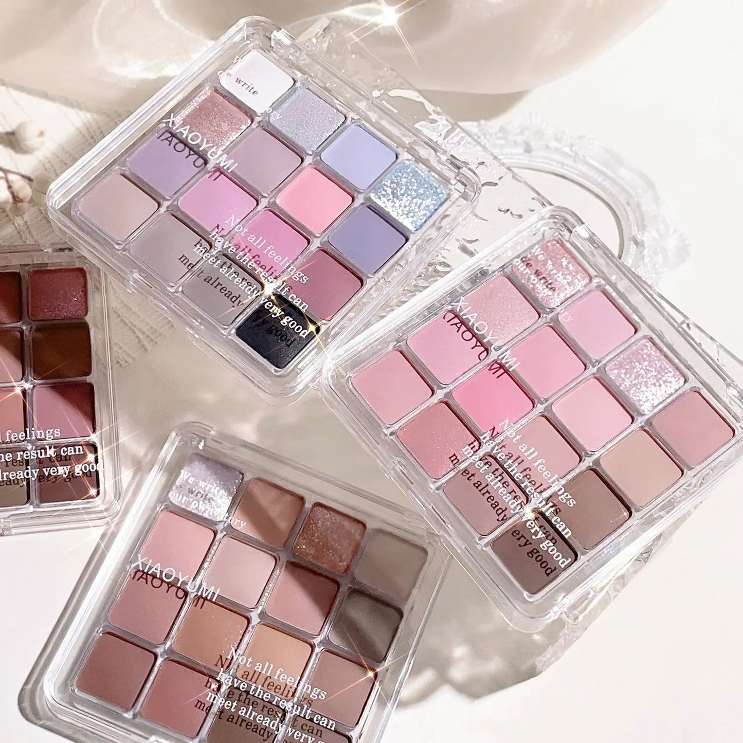 16 Color Eyeshadow Palette With Matte Pearly And Fine Shimmer Finishes Low Saturation For Day And Night Creative Looks by null