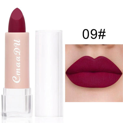 CmaaDu15 Color Matte Lipstick And Waterproof Moisturizing Lip Gloss Set With Seven Color Variants A To G by null