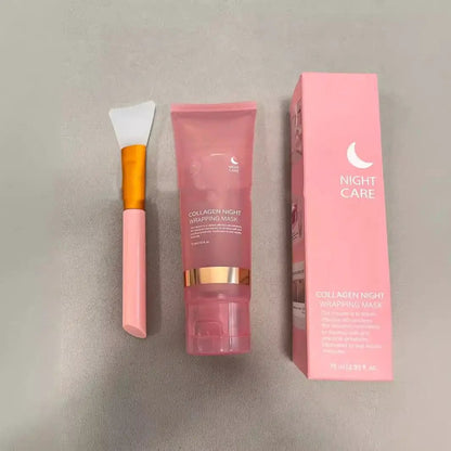 Collagen Night Face Mask With Natural Ingredients For Firming Hydration And Anti Wrinkle Skin Care by null