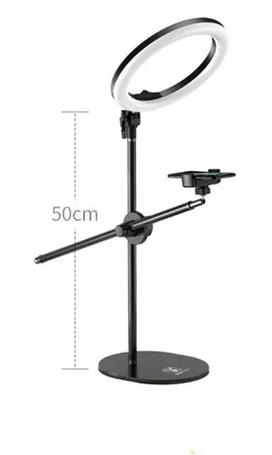 Mobile Phone Bracket Fill Light For Live Streaming Desktop Desk Mount Universal Black by null