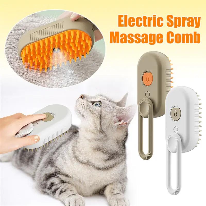 Cat Steam Brush Steamy Dog Brush 3 In 1 Electric Spray Cat Hair Brushes For Massage Pet Grooming Comb Hair Removal Combs Pet Products by null