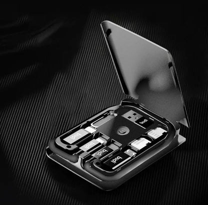 Apple Compatible Multi Function Data Line Converter Pack for iPhone iPad iPod and Mac USB Data Cable Adapter by null