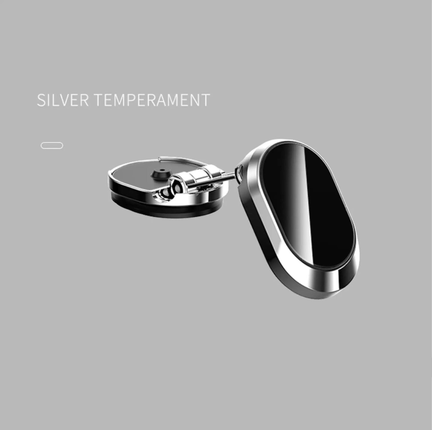 Folding Magnetic Metal Car Phone Holder With Adjustable Arms For Dashboard And Windshield by null