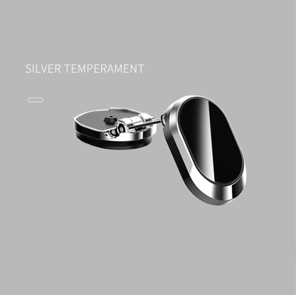 Folding Magnetic Metal Car Phone Holder With Adjustable Arms For Dashboard And Windshield by null