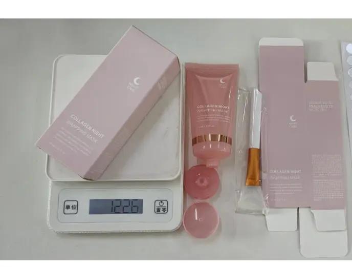 Collagen Night Face Mask With Natural Ingredients For Firming Hydration And Anti Wrinkle Skin Care by null