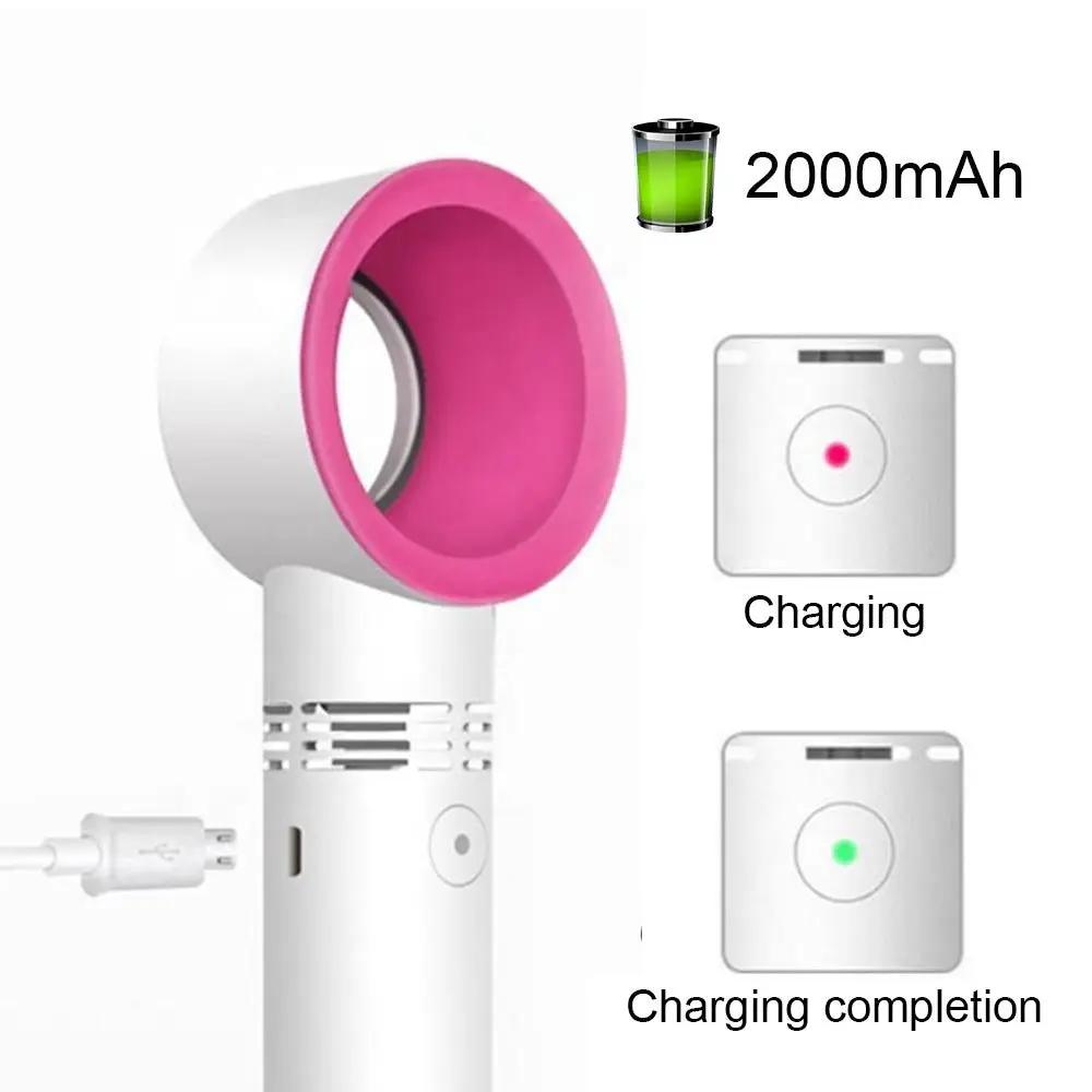 Mini Portable Folding Desk Fan USB Rechargeable Cooler For Travel And Office Black Compact Handheld Air Cooling Device by null