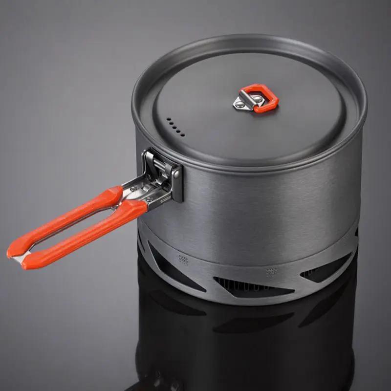 Fire Maple Feast K2 Heat Exchanger Cookware Set for Camping and Hiking with Hard Anodized Aluminum Pot and Kettle by null