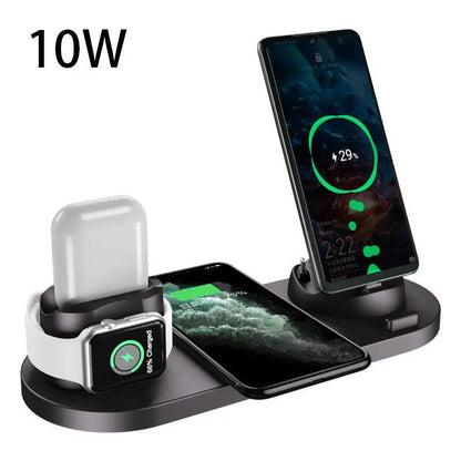 Wireless Charger For IPhone Fast Charger For Phone Fast Charging Pad For Phone Watch 6 In 1 Charging Dock Station by null