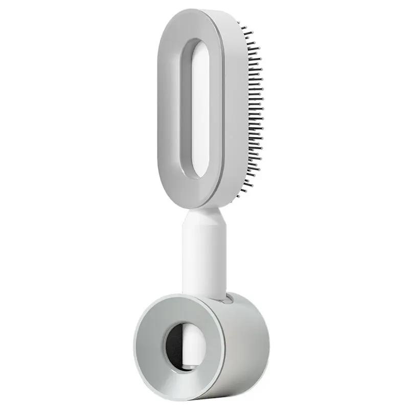 Self Cleaning Hair Brush For Women One-key Cleaning Hair Loss Airbag Massage Scalp Comb Anti-Static Hairbrush by null