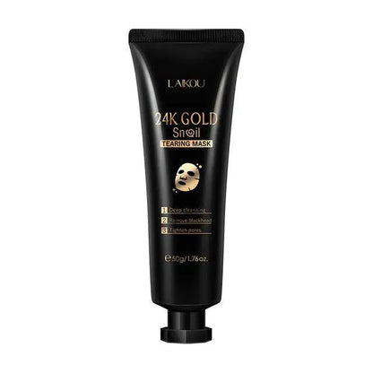 Gold Foil Snail Tear Off Mask Hydrating 50g Deep Hydration Facial Mask For Radiant Skin by null