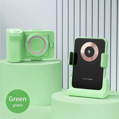 Wireless Charging Magnetic Phone Holder For Mobile Phone Pink Green Black Plastic by null