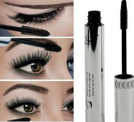 Long Curling Eyelash Extension Black Fiber Mascara For Dramatic Eye Lashes Makeup by null