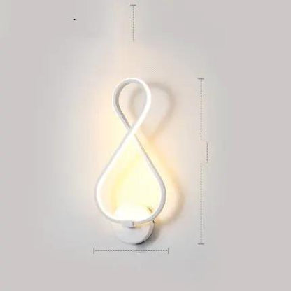 Nordic LED Wall Lamp for Bedroom and Bedside Minimalist Design Modern Energy Efficient Lighting Fixture by null