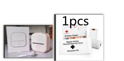 Portable Mini Thermal Label Printer Home Photo Printer Student Wrong Question Printer Bluetooth-compatible Mini Label Printer Price Tag by null