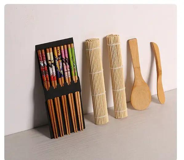 Premium Sushi Tool Set With Rolling Mat And Kitchen Utensils For Homemade Sushi Making Kit by null
