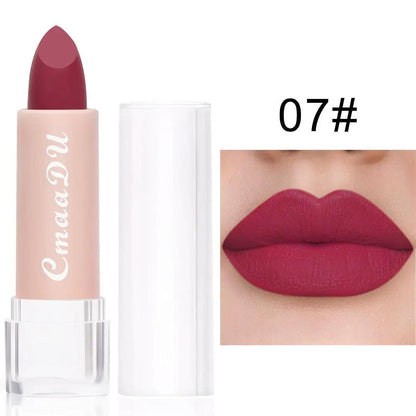 CmaaDu15 Color Matte Lipstick And Waterproof Moisturizing Lip Gloss Set With Seven Color Variants A To G by null