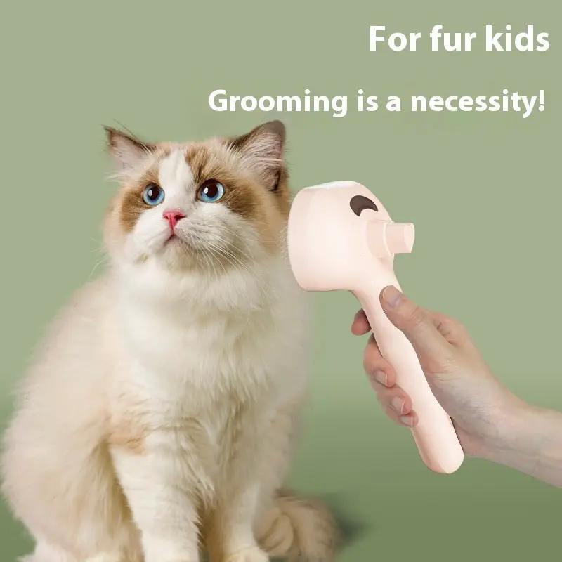 Pet Hair Comb Spray Dematting Brush For Dogs And Cats Water Mist Humidifier Grooming Tool Plastic by null