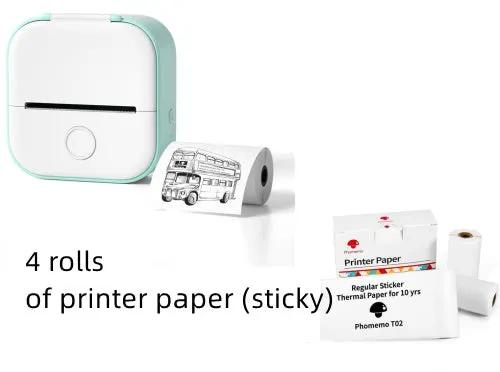 Portable Mini Thermal Label Printer Home Photo Printer Student Wrong Question Printer Bluetooth-compatible Mini Label Printer Price Tag by null