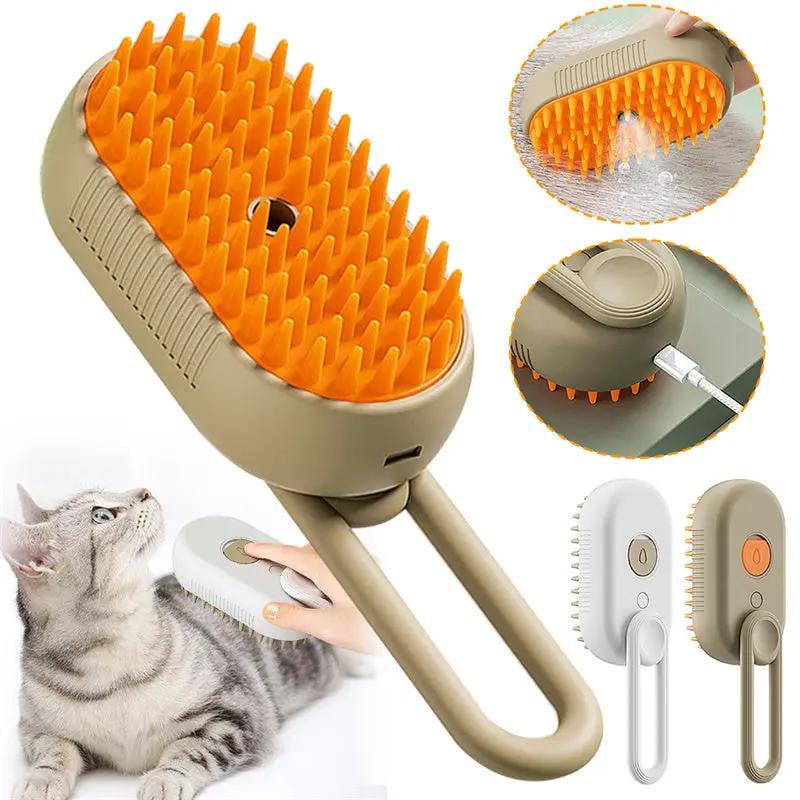 Cat Steam Brush Steamy Dog Brush 3 In 1 Electric Spray Cat Hair Brushes For Massage Pet Grooming Comb Hair Removal Combs Pet Products by null