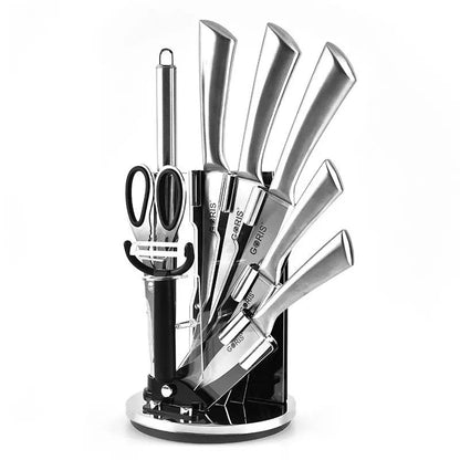 Kitchen Knife Set With Stainless Steel 430 Handle And TPR Grip For Durable Kitchen Knives by null